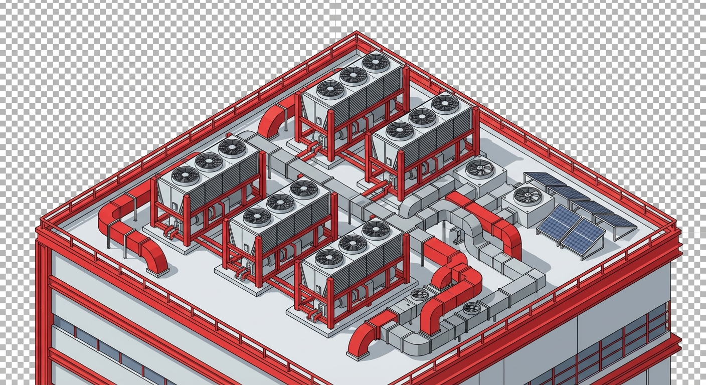 Commercial HVAC building icon