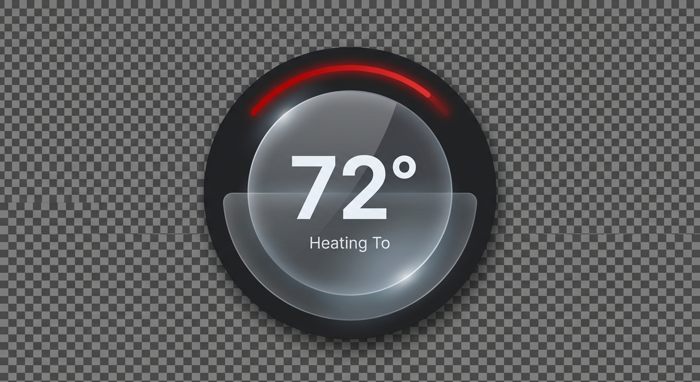 Smart thermostat icon